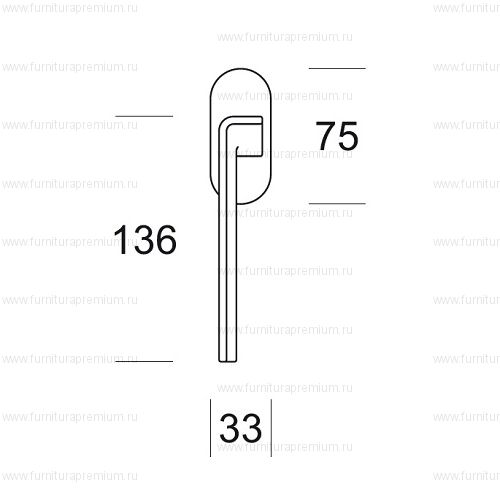 Оконная ручка Salice Paolo Edge 6143 DK