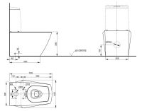 TOTO унитаз Jewelhex CW680PB схема 2