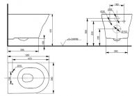 TOTO унитаз с биде MH CW162Y схема 3