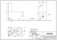 TOTO унитаз-биде NC CW761Y схема 1