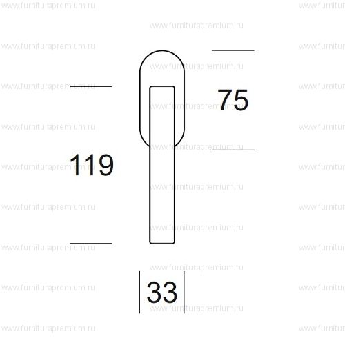 Оконная ручка Salice Paolo Unit 6203 DK