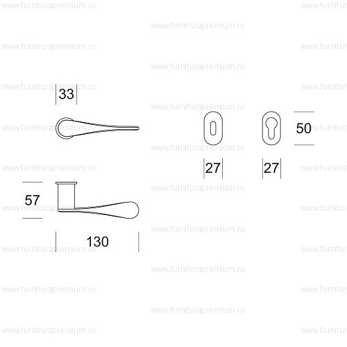 Ручка Salice Paolo Spoon C3 6225