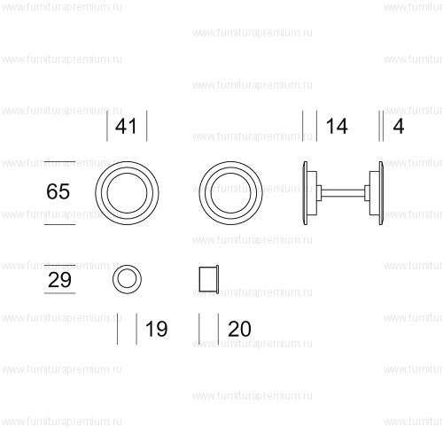Ручка Salice Paolo Twin 5300-s для раздвижных дверей