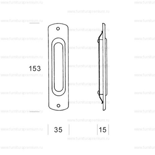 Ручка Salice Paolo Viola 4488 для раздвижных дверей