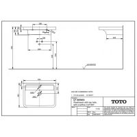 Раковина TOTO CF LW136Y 65,4х48,3 схема 1