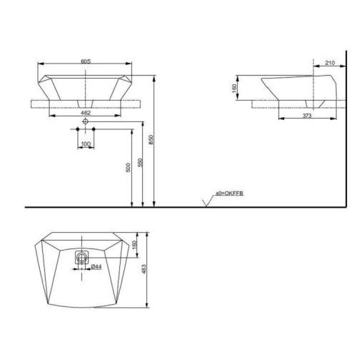 Раковина TOTO Jewelhex LW681B 60,7х48,3 ФОТО