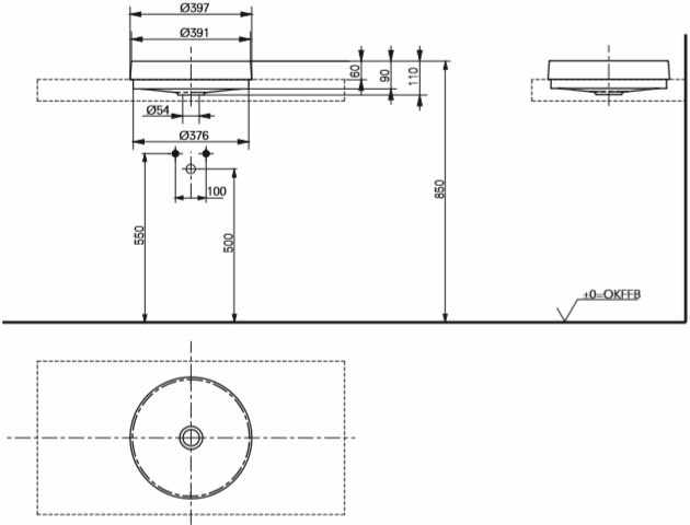 Раковина TOTO Luminist MRZ710BCB1 50х32 ФОТО