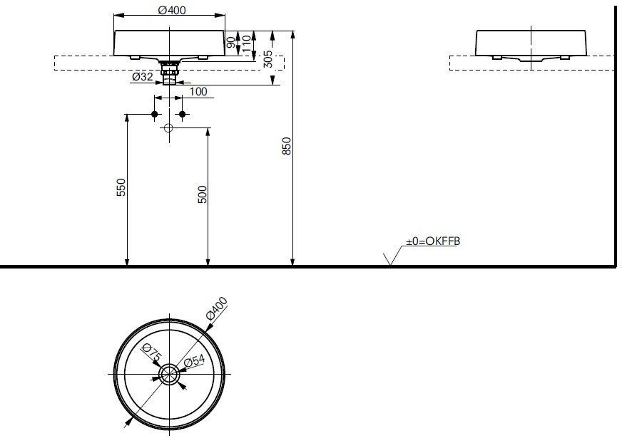 Раковина TOTO Luminist MRZ700BCB1 40х40 ФОТО