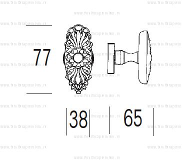 Ручка-кноб Salice Paolo Reims 3047/4340