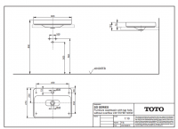 Раковина TOTO SG LW170YBT1 60х47 схема 1