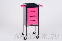 Парикмахерская тележка QA00265-X розовая