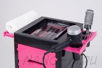 Парикмахерская тележка QA00265-X розовая - вид 4