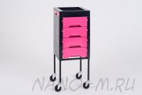 Парикмахерская тележка QA00265-X розовая - вид 5