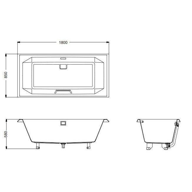 TOTO ванна Jewelhex 180x85  PAY1810HPWE ФОТО