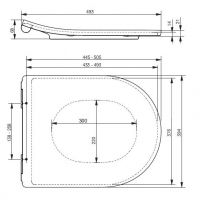 Сиденье для унитаза с крышкой TOTO TC514F схема 1