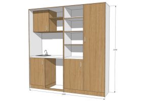 Мини кухня со шкафом