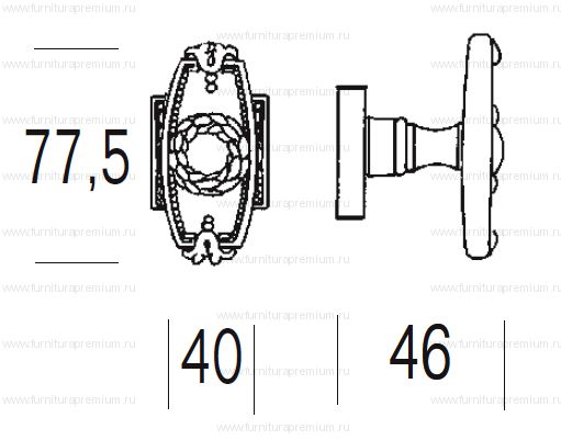 Ручка-кноб Salice Paolo Orleans 4297/4295