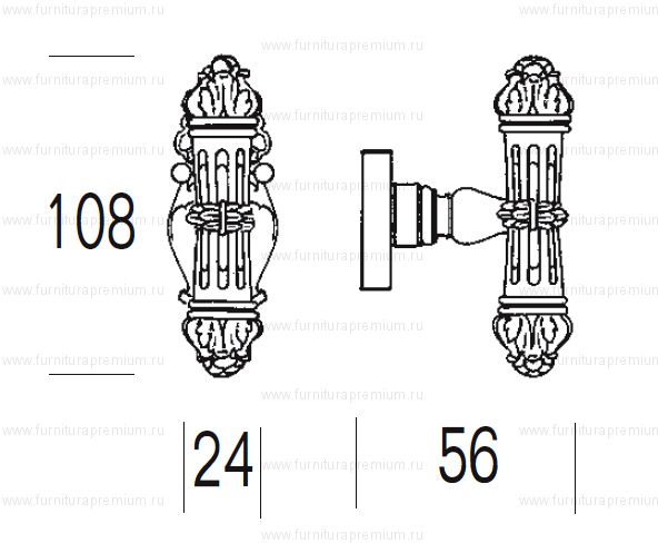 Ручка-кноб Salice Paolo Urbino 4342/4340
