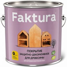 Защитный Состав для Древесины Faktura 2.5л с Ионами Серебра и Льняным Масло для Внутренних и Наружных Работ / Фактура