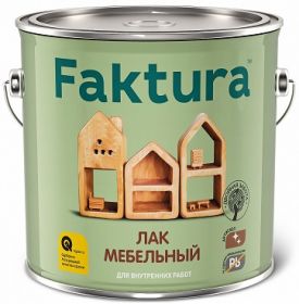 Лак Мебельный для Дерева и Металла Faktura 2.7л Глянцевый Алкидный / Фактура