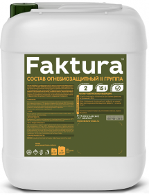 Огнебиозащитный Состав Faktura 10л для Древесины 2-я Группа Бесцветный Биозащита до 15 Лет / Фактура