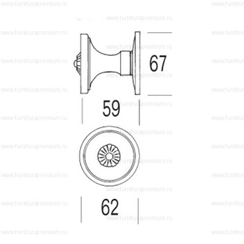 Ручка-кноб Salice Paolo Nantes 3267