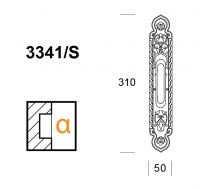 Ручка Salice Paolo Dubai 3341-s для раздвижных дверей. схема
