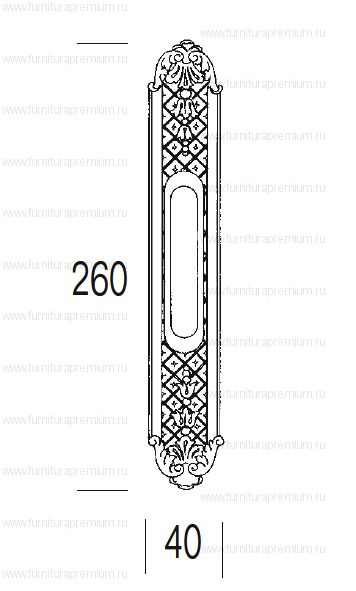 Ручка Salice Paolo Damasco 4286-s для раздвижных дверей