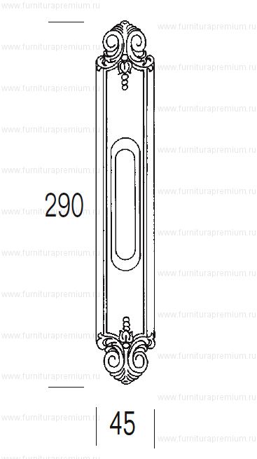 Ручка Salice Paolo Beirut 4301-s для раздвижных дверей