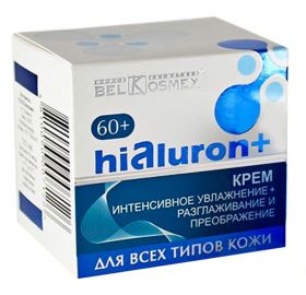 Белкосмекс Hialuron+ Крем 60+ "Интенсивное увлажнение + Разглаживание и Преображение" 48г