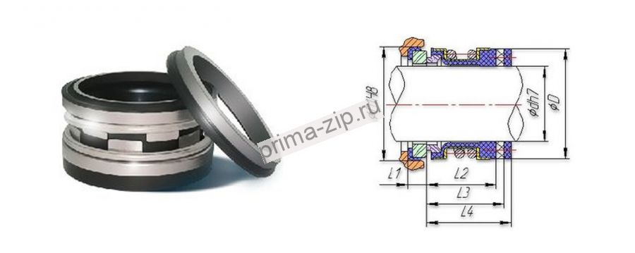 Торцевое уплотнение 2100/35 CAR/SIC/EPDM /L2