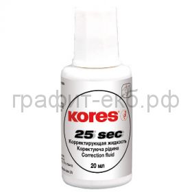 Жидкость коррект.20мл Kores White 66817