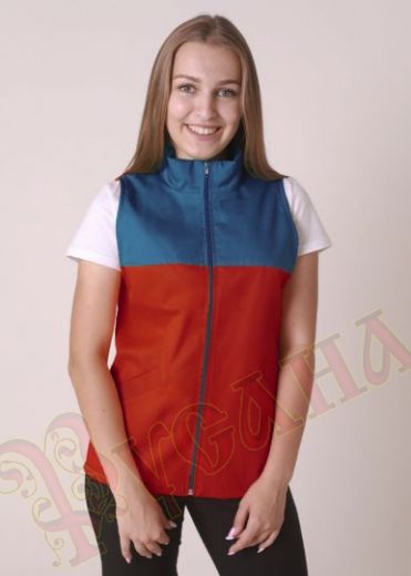 Жилет продавца из плотной ткани женский