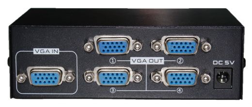 Сплиттер 1VGA*4VGA (1920*1440, 200MHz, 30m) VGA-2004