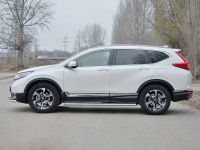 Пороги труба 120х60 овал с проступью HONDA CR-V 2017-
