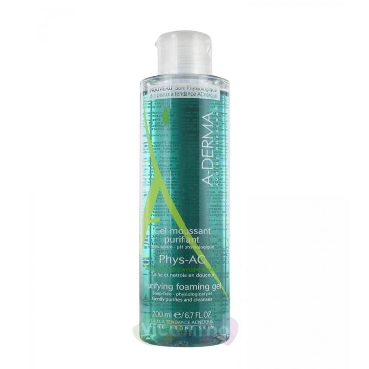 A-Derma Phys-AC Очищающий пенящийся гель, 200 мл