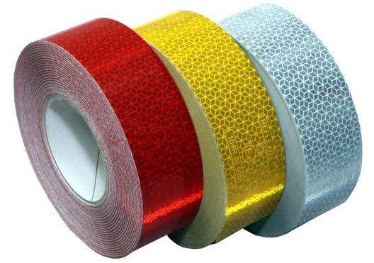 Светоотражающая лента для мягкой поверхности (для тента). Жёлтая