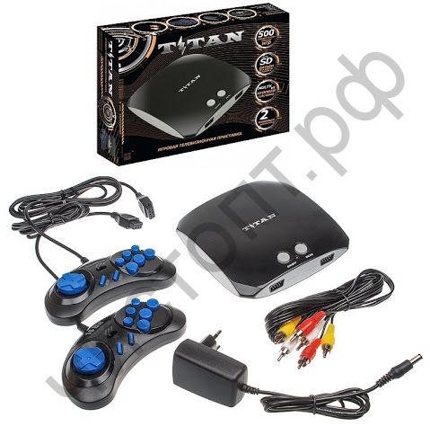 Игровая приставка Sega Магистр Titan 3 черный , 2дж. , встр. 500 игр  слот SD карты для игр и воспр. МР3 и jpeg (фото) Сега