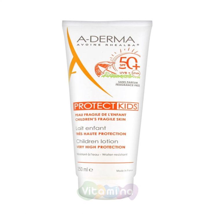 A-Derma Protect Солнцезащитный лосьон для детей с высокой степенью защиты SPF 50, 250 мл
