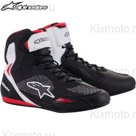 Кроссовки Alpinestars Faster 3 Rideknit, Чёрно-бело-красные