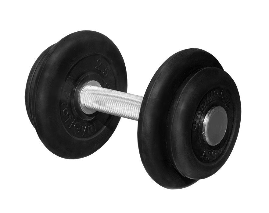 ГНР-8,5 Гантель «PROFIGYM» неразборная с хромированной ручкой 8,5 кг, черная