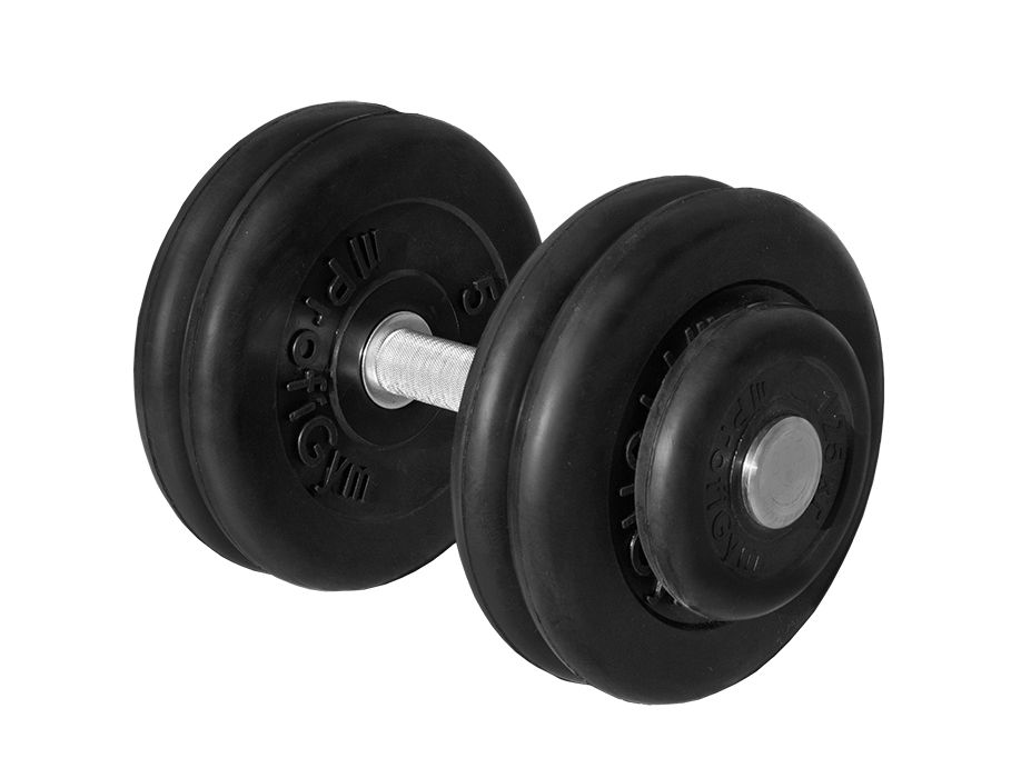 ГНР-23,5 Гантель «PROFIGYM» неразборная с хромированной ручкой 23,5 кг, черная