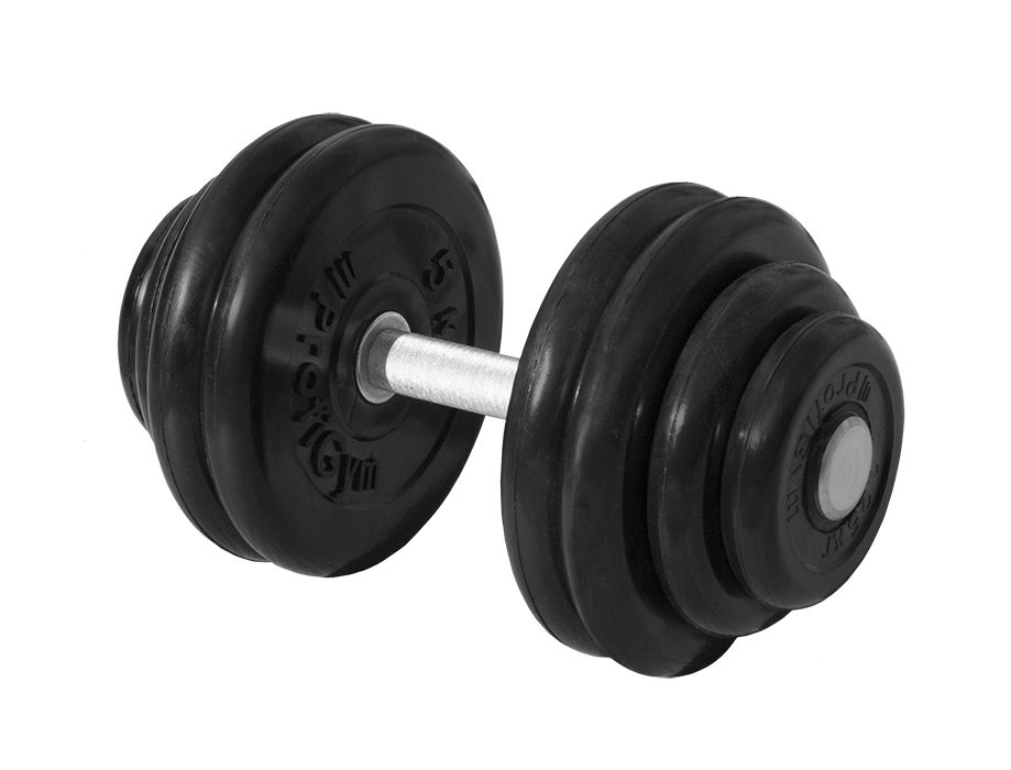ГНР-33,5 Гантель «PROFIGYM» неразборная с хромированной ручкой 33,5 кг, черная