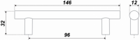 Мебельная ручка современная 146 мм RR002AB.5/96