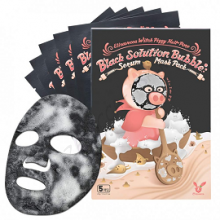 Маска для лица кислородная WITCH PIGGY HELL-PORE BLACK SOLUTION BUBBLE SERUM MASK PACK ELIZAVECCA