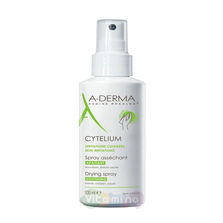 A-Derma Cytelium Подсушивающий успокаивающий спрей, 100 мл