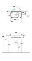 Раковина Globo Genesis GE047 50 х 30 схема 1