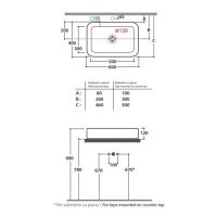 Раковина Globo Stone SS060 60х40 схема 1