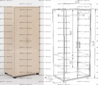 Шкаф двухдверный Легенда Л-02 (628×450×1428)