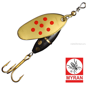 Блесна вертушка Myran Panter Prick 10гр / цвет: Guld Rod 6483-28